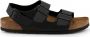 Birkenstock Zwarte Sandalen met Leren en Synthetische Voering Black Heren - Thumbnail 2