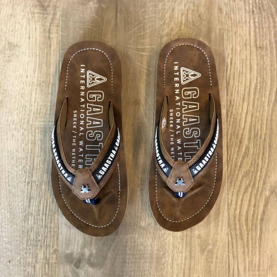 Republiek afgewerkt Silicium Gaastra Grady Cas Teenslippers Zomer slippers Heren Cognac - Schoenen.nl