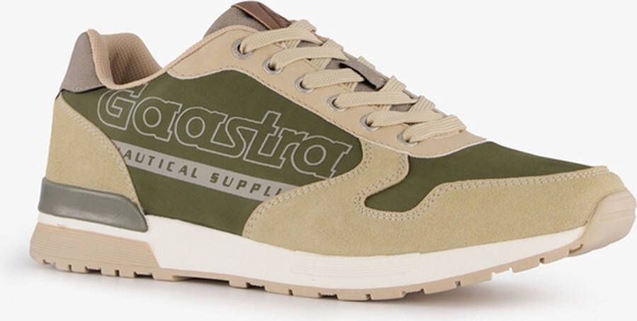 Gaastra heren sneakers beige groen Uitneembare zool