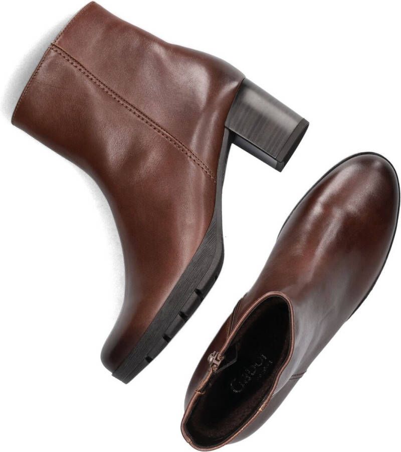 Gabor 071 Enkellaarsjes Enkelboots met rits Dames Cognac