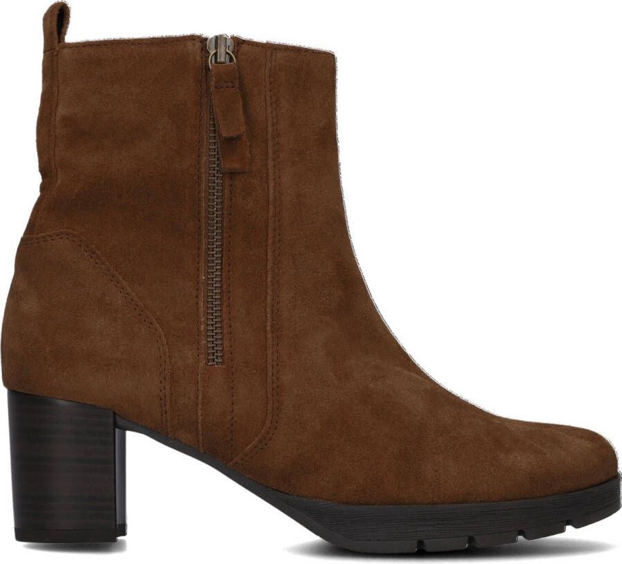 Gabor 073 Enkellaarsjes Enkelboots met rits Dames Cognac