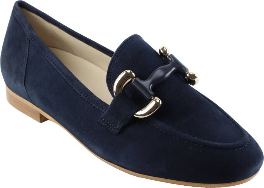 Gabor Marine Mocassins van Veloursleer Blue Dames