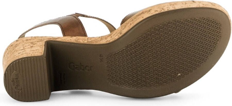 Gabor Cognac Leren Sandalen Brown Dames