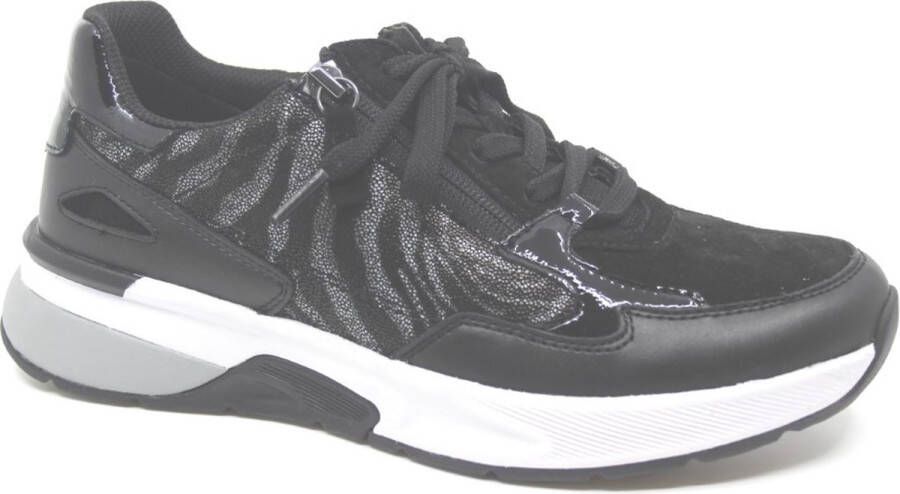 Gabor Rollingsoft Sneaker 56.848.37 Zwart Print