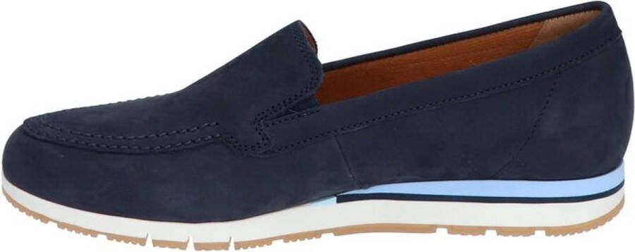 Gabor Blauwe Suède Comfort Ballerina Schoenen Blue Dames