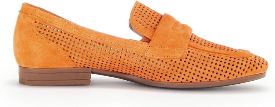 Gabor Comfortabele Suède Loafer voor Dames Orange Dames