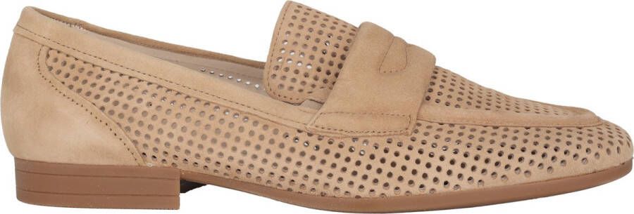 Gabor Suède Loafers Stijlvol Trendy Comfortabel Elegant Beige Dames