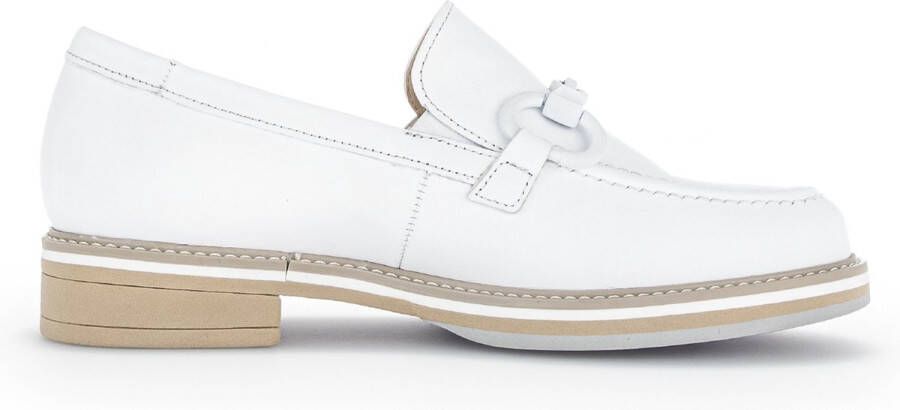 Gabor Comfortabele leren loafer voor dames White Dames