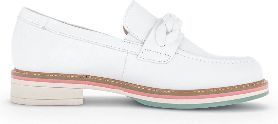 Gabor Comfortabele Leren Loafers voor Dames White Dames