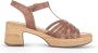 Gabor Lichtgewicht Hoge Hak Sandalen Brown Dames - Thumbnail 4