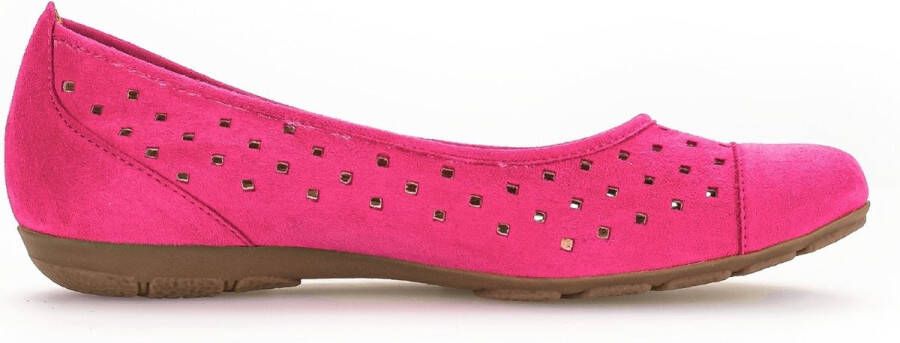 Gabor Roze Suède Ballet Flats Pink Dames