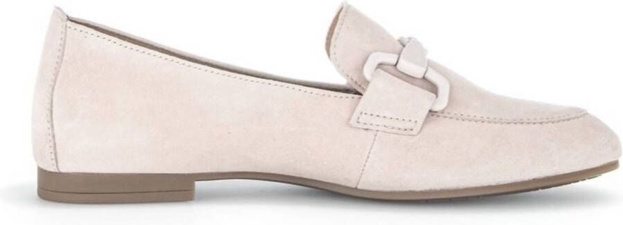 Gabor Suède Sand Mocassins Slip-On Ronde Neus Beige Dames