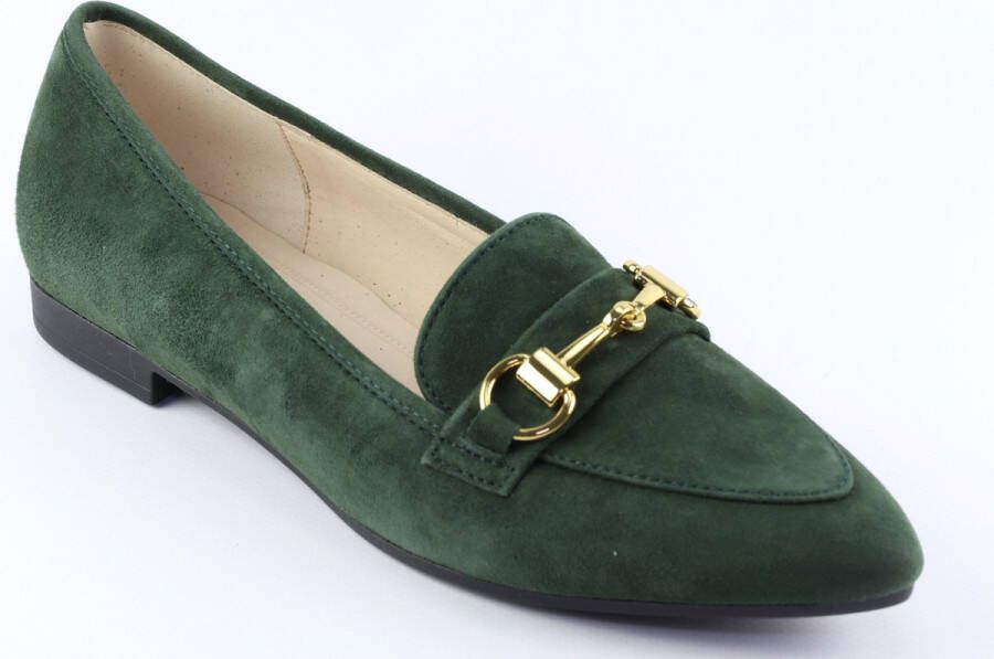 Gabor Instappers groen Suede Dames