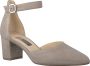 Gabor Beige Suède Pump met Enkelband Beige Dames - Thumbnail 8