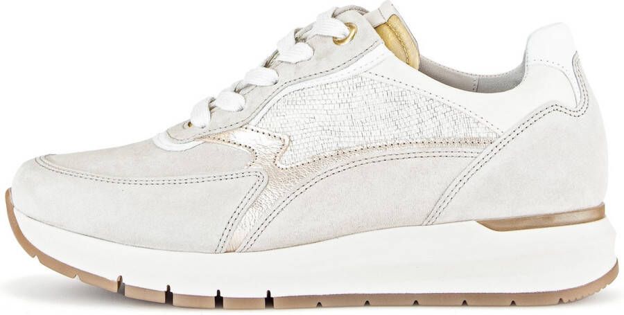 GABOR Lage Sneakers Dames 355 Maat: 38 Materiaal: Suède Kleur: Wit