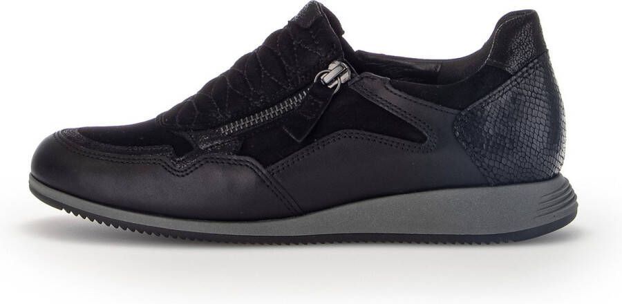 Gabor Moderne Sport Velours Zwart Sneakers Black Dames