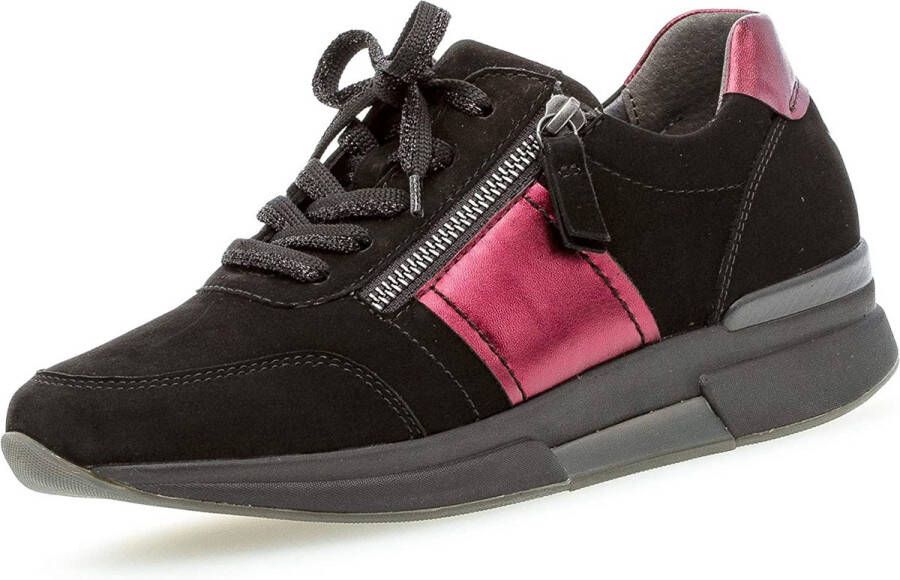 Gabor Dames Wandelschoenen Zwart Rood Black Dames