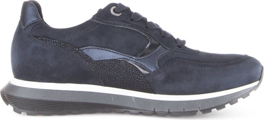 GABOR Lage Sneakers Dames 375 Maat: 44 Materiaal: Suède Kleur: Blauw