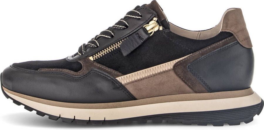 GABOR Lage Sneakers Dames 378 Maat: 42 5 Materiaal: Suède Kleur: Bruin