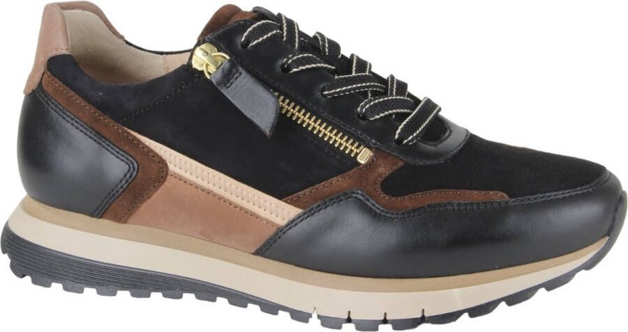 GABOR Lage Sneakers Dames 378 Maat: 40 Materiaal: Suède Kleur: Bruin