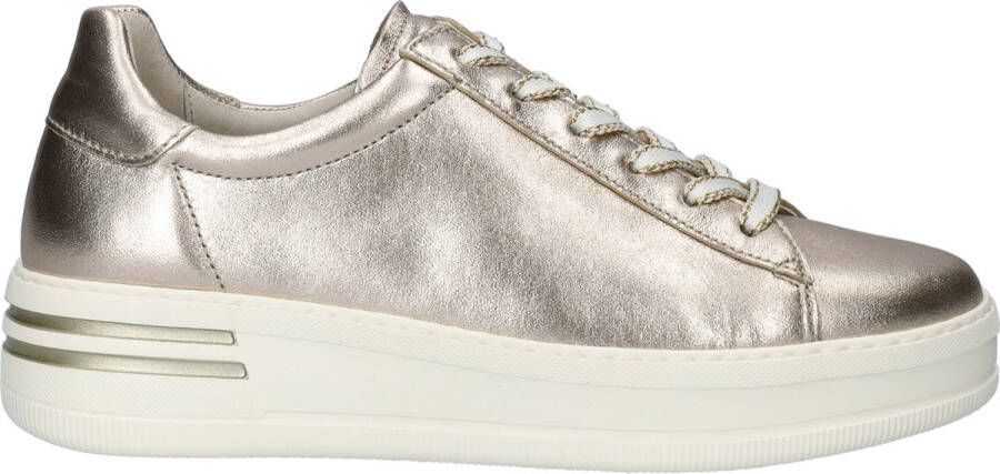 Gabor Roségouden Metallic Sneakers met Optifit Voetbed Yellow Dames