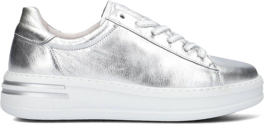 GABOR Lage Sneakers Dames 395 Maat: 35 5 Materiaal: Leer Kleur: Zilver