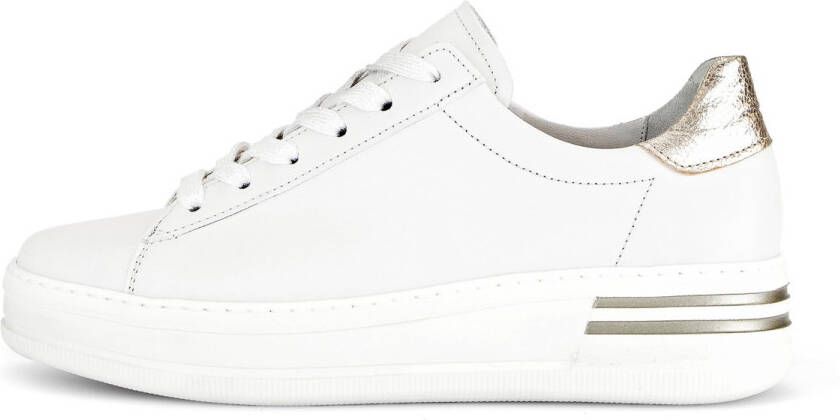 GABOR Lage Sneakers Dames 395 Maat: 42 5 Materiaal: Leer Kleur: Wit