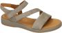 Gabor Beige Suède Sandalen met Velcro Sluiting Beige Dames - Thumbnail 1