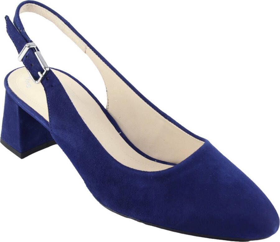 Gabor Fluwelen Leren Marine Slingback Schoenen Blue Dames