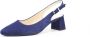 Gabor Fluwelen Leren Marine Slingback Schoenen Blue Dames - Thumbnail 1