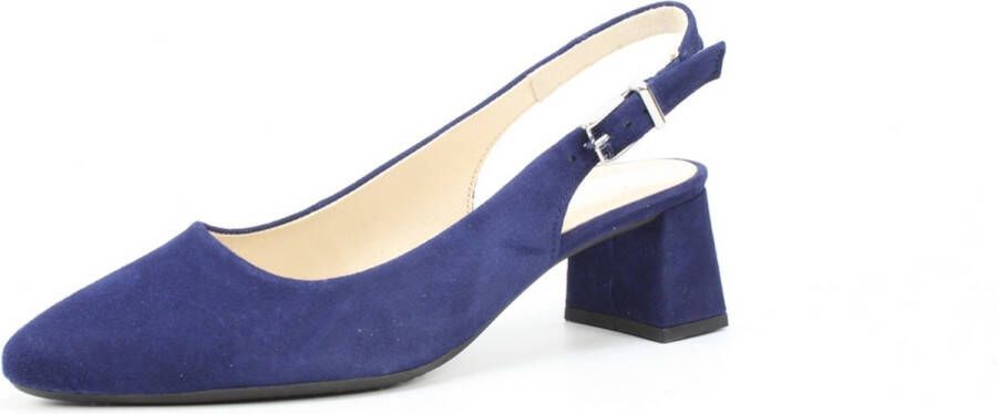 Gabor Fluwelen Leren Marine Slingback Schoenen Blue Dames