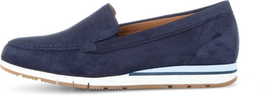 Gabor Blauwe Suède Comfort Ballerina Schoenen Blue Dames