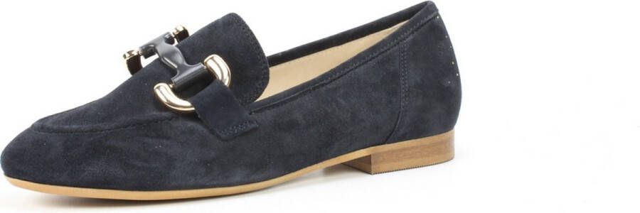 Gabor Marine Mocassins van Veloursleer Blue Dames