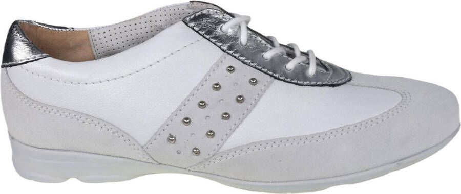 Gabor Witte Leren Sneaker voor Vrouwen White Dames