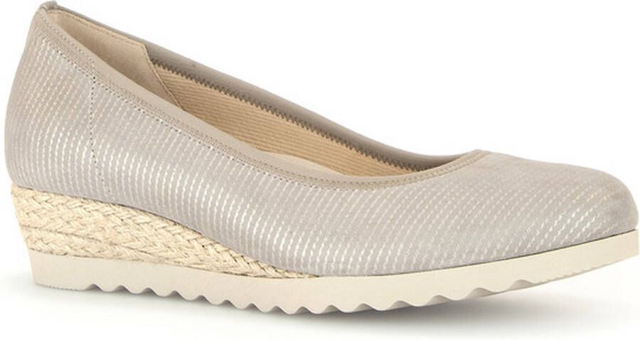 Gabor Pumps met sleehak Genua slip-on shoe wedge heel half shoe in shoe width g (wide)