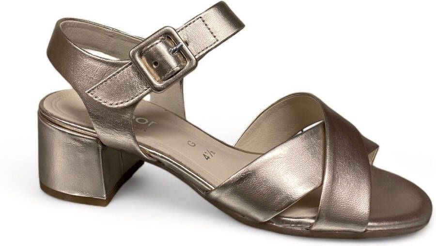 Gabor 42.913.82 Satin Met.Puder-pupms -sandaal met hak -open pumps