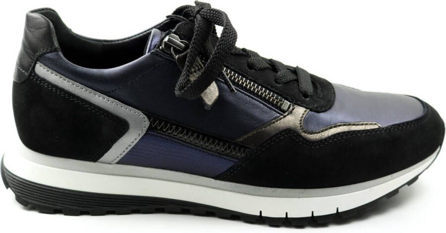 Gabor 438 Lage sneakers Leren Sneaker Dames Blauw