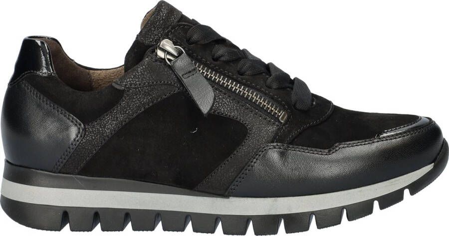 GABOR Lage Sneakers Dames 438 Maat: 35 5 Materiaal: Leer Kleur: Zwart