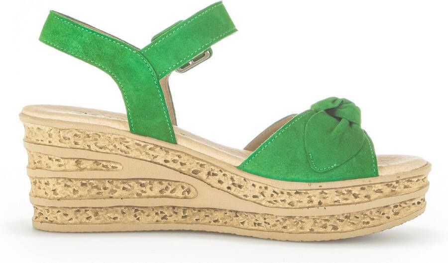 Gabor Groene Velours Sandalen Comfortabel Stijlvol Green Dames