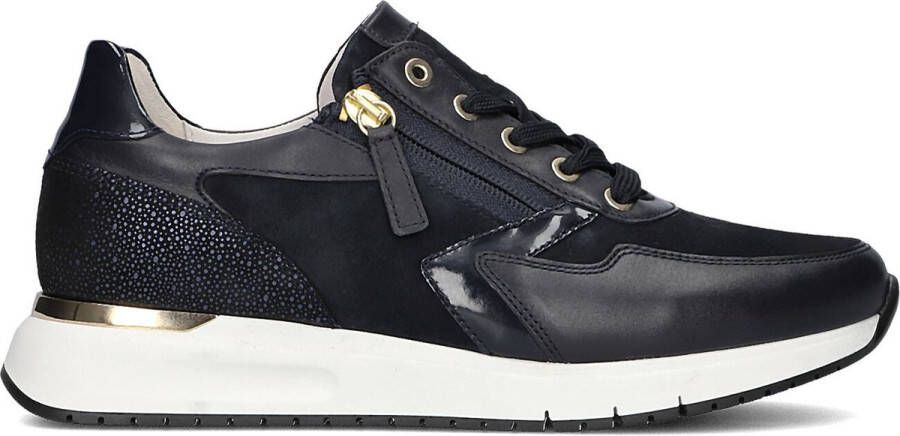 GABOR Lage Sneakers Dames 448 Maat: 44 Materiaal: Leer Kleur: Blauw