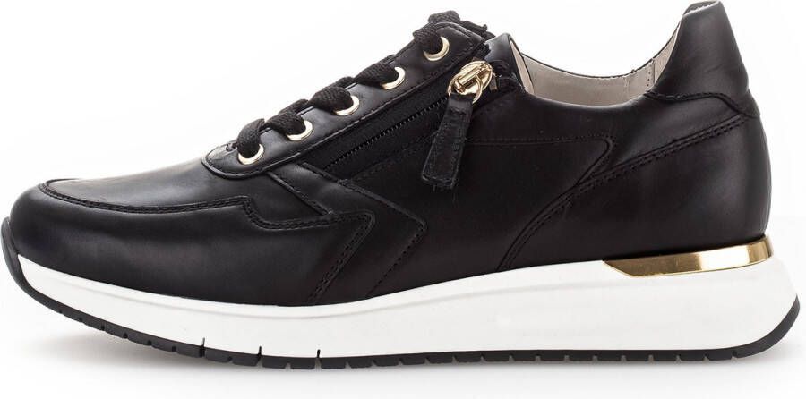 Gabor 448.1 Lage sneakers Leren Sneaker Dames Zwart