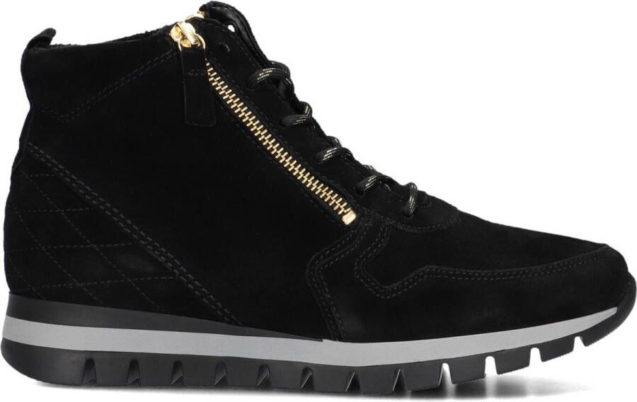 GABOR Hoge Sneakers Dames 455 Maat: 41 Materiaal: Suède Kleur: Zwart