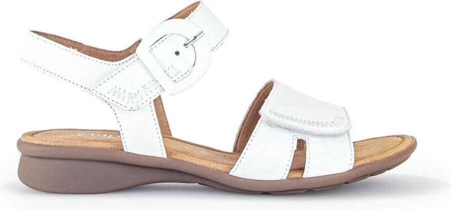 Gabor Witte Leren Sandalen White Dames