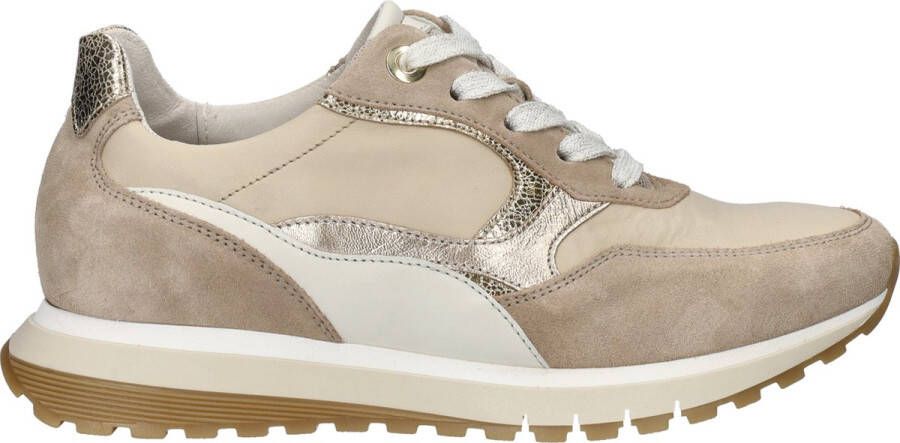 GABOR Lage Sneakers Dames 46.375 Maat: 37 Materiaal: Suède Kleur: Taupe