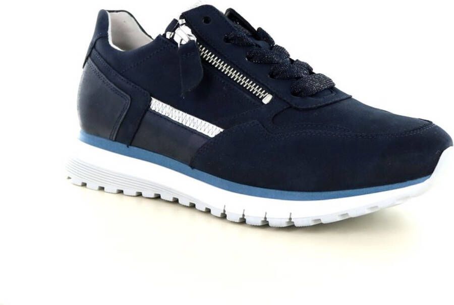 Gabor 46.378.36 Blue Silver H-Wijdte Veterschoenen