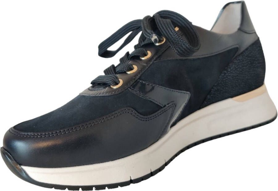 GABOR Lage Sneakers Dames 448 Maat: 35 5 Materiaal: Leer Kleur: Blauw