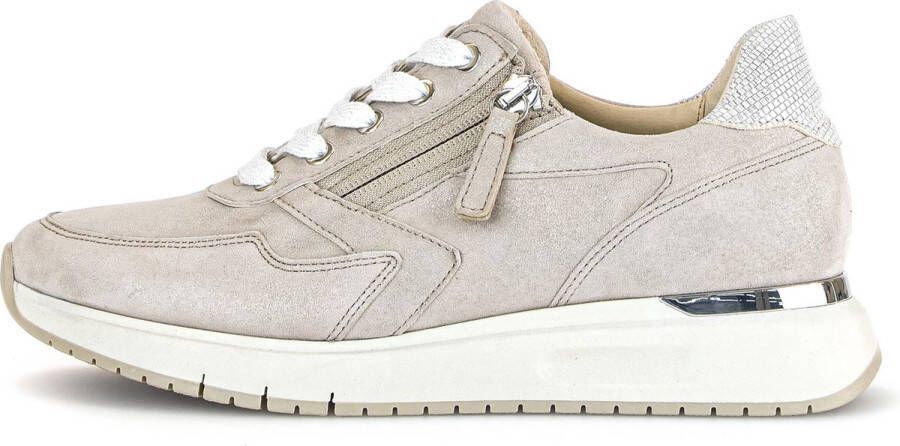 Gabor 46.448 Sneakers Leer Dames Taupe