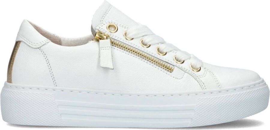 GABOR Lage Sneakers Dames 465 Maat: 39 Materiaal: Leer Kleur: Wit - Foto 1