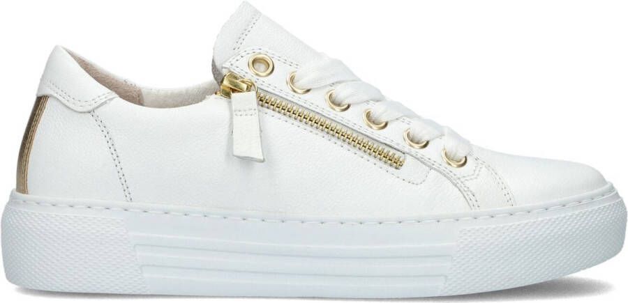 GABOR Lage Sneakers Dames 465 Maat: 39 Materiaal: Leer Kleur: Wit