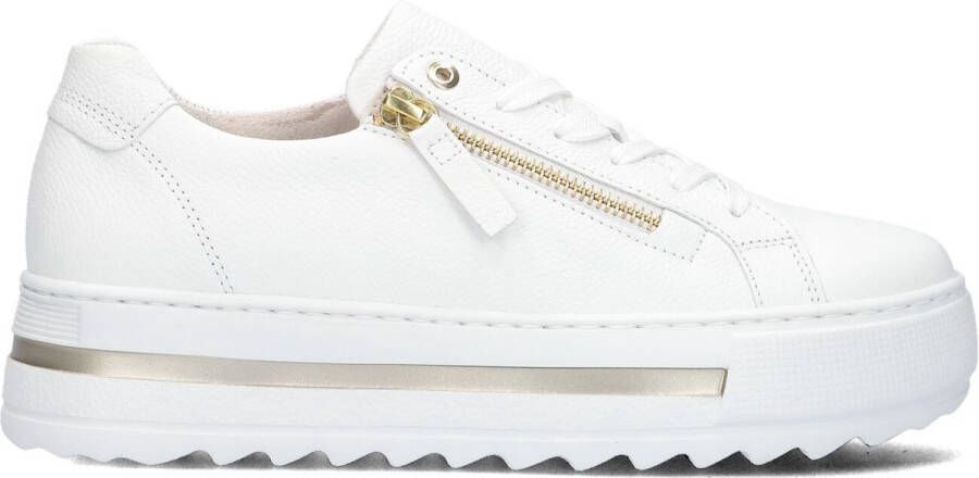 Gabor Witte Lage Sneaker 498 Comfort Collectie White Dames